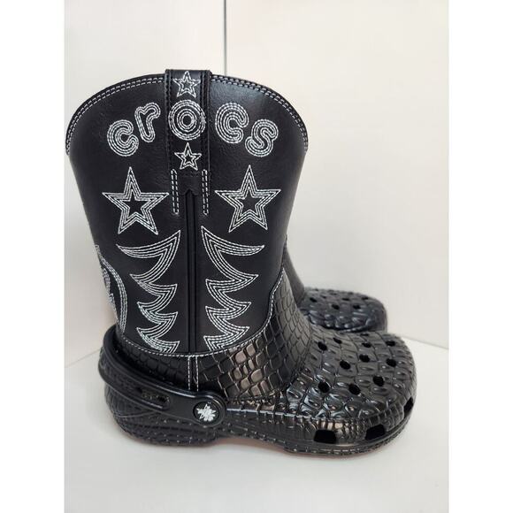 CROCS Shoes - NWT Authentic Crocs Classic Cowboy Boot Croctober 2023 Limited Edition M4 / W6